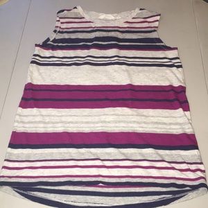 Athleta striped sleeveless shirt